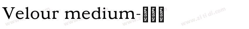 Velour medium字体转换